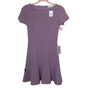 The Vanity Room XS Lavender Ruffle Hem Dress Short Sleeve
